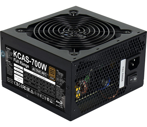 Fonte Aerocool Kcas 700w 80 Plus Bronze Pfc Ativo Full Rang