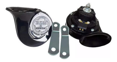 Buzina Caracol Dupla C/ Plug Conector Nova S10 Spin Onix B74