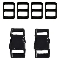 Comprar Kit 2 Fechos 10mm Com 4 Reguladores Para Bolsas Crachá