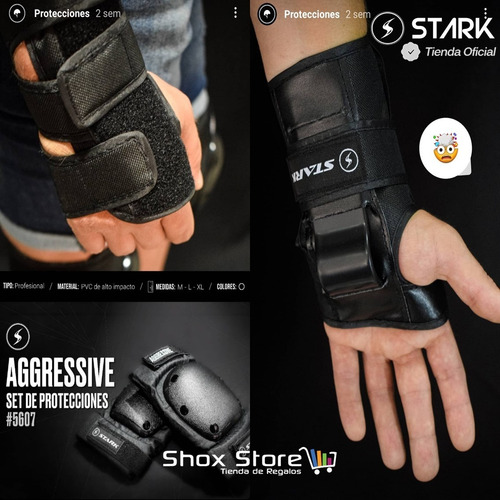 Protecciones Stark Aggressive Profesional Roller Skate Patin