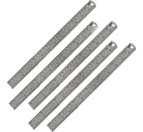 Regla Para Hacer Rótulos, Mxrpe-005, 5 Pzs, 30cm, Acero Inox