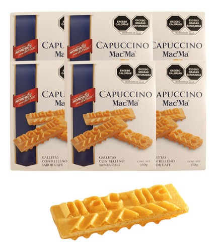 Galletas Con Relleno Cafe Capuccino 10 Pz C/u 150 G Mac Ma