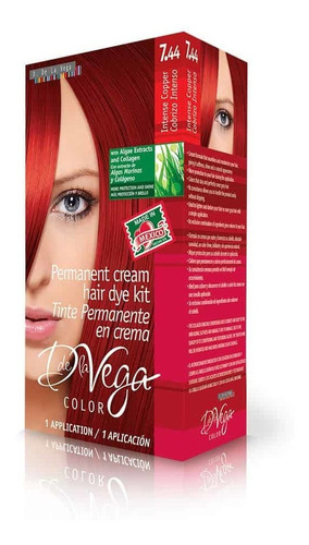 Imagen 2 de 9 de Tinte Permanente En Crema, 7.44 Cobrizo Intenso Pc