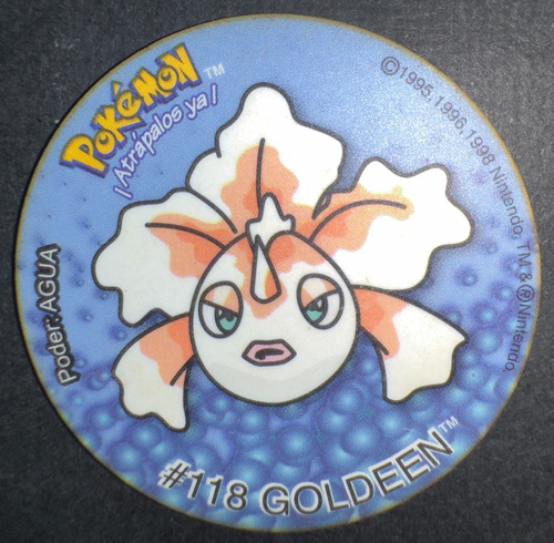 Taps Pokemon De Frito Lay - #118 Goldeen - 1998 Original