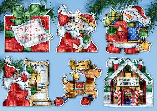 Tobin Santas Workshop Makes Cross Stitch Ornament Kit, 3x4 1