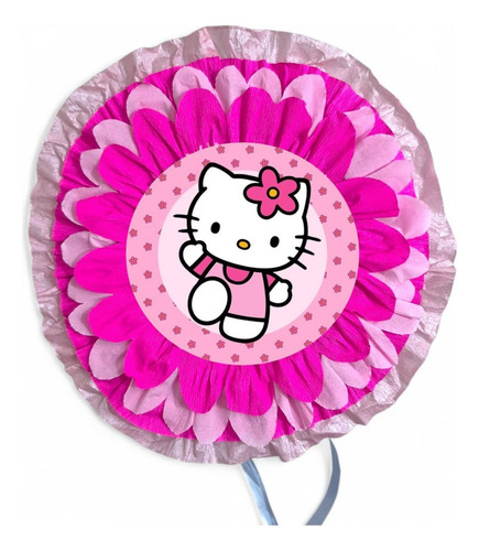 Piñata Circular Diseño De Hello Kitty -35cm- Variados Modelo