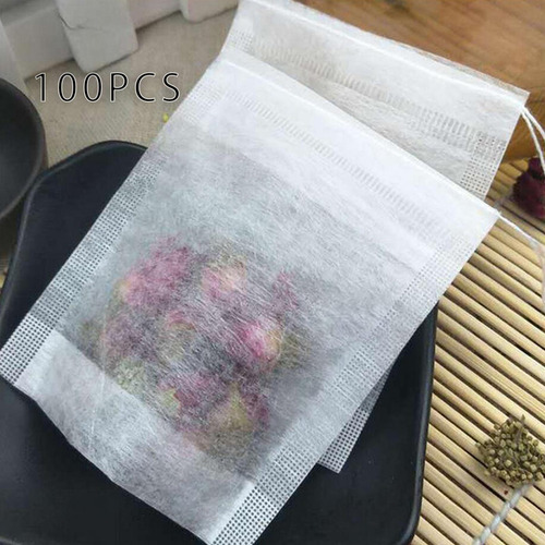 5 Bolsas De Filtro De Té Desechables Con Cordón, Bolsas De