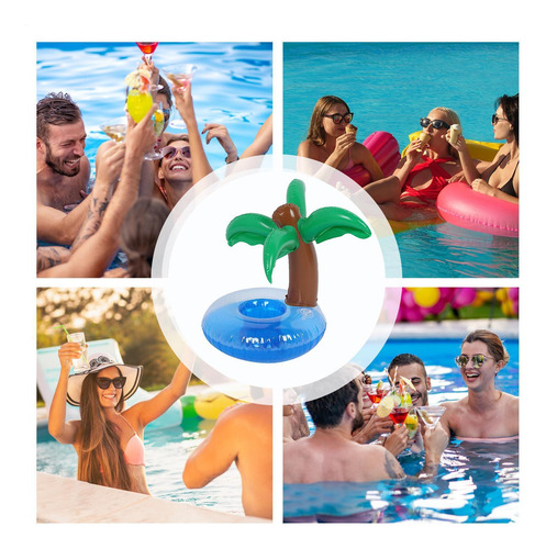 Portavasos Inflable Flotador Para Copas De Bebidas En Piscin