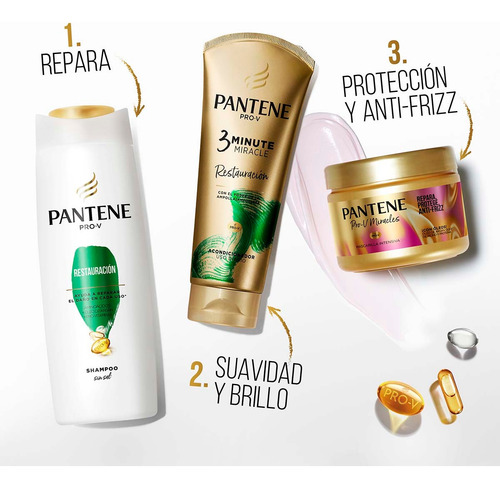 Shampoo Pantene Pro-v Restauración Sin Sal Envase De 500 Ml