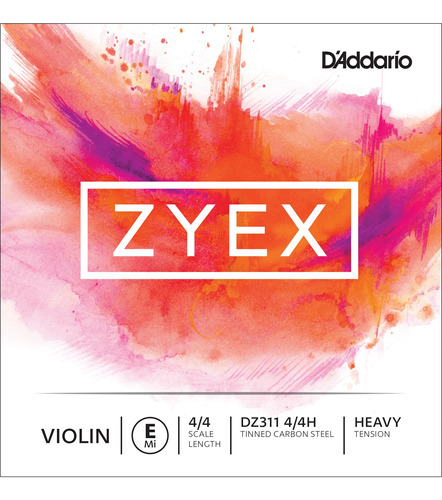 D'addario Zyex 4 Violin Cadena Acero Heavy