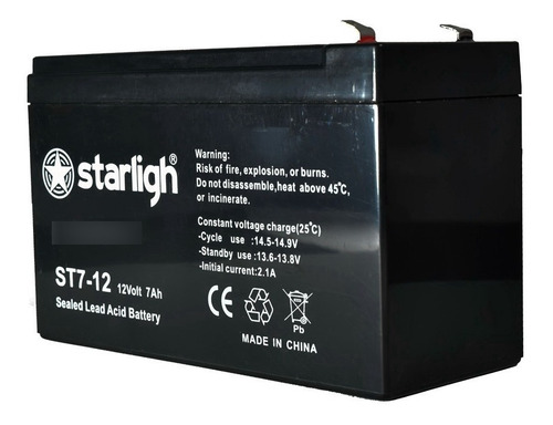 Batería De Gel 12v 7ah Para Alarma, Ups, Control De Accesos
