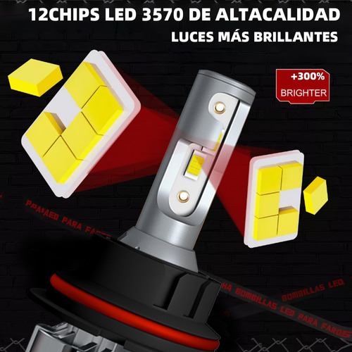 Kit Luces Led 9007 Y Niebla H3 Para Vw Jetta A4 2000-2007