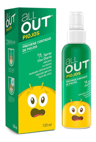 All Out Spray Preventivo Contra Piojos 120 Ml