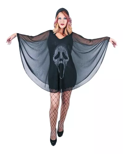 Disfraz Fantasma Bruja Mujer Halloween Talles Especiales Xl