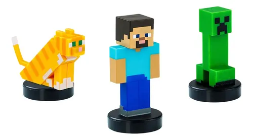 comprar Minecraft Figura Sello Pack X3 En Blister Personajes P.m.i