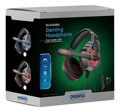 Auricular Gaming Ps4 Tipo Vincha Con Luz Y Mic. Osaug680l