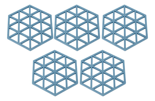 Mantel Individual Hexagonal De Silicona Para Platos, 5 Unida