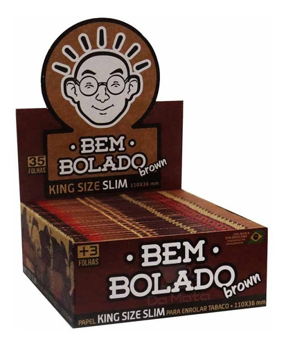 Caixa De Seda Bem Bolado Brown King Size Slim - Tabacaria 