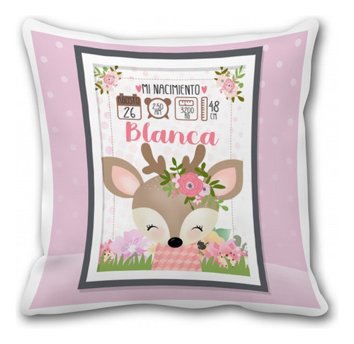 Almohadon Personalizado 40x40 Nacimiento Baby Shower Bebe