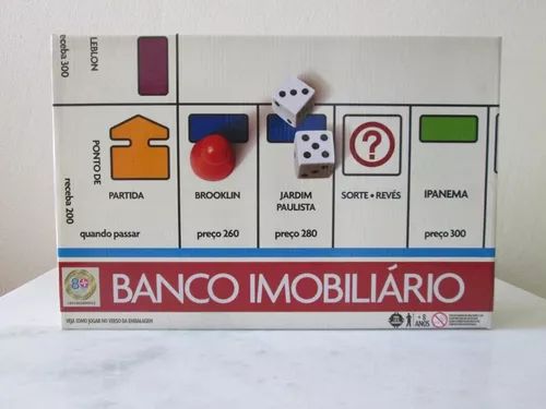 Jogo Banco Imobiliario Tabuleiro Retro 80 anos Estrela 