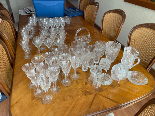Juego De Cristal Cortado, Mitad S.xx 6 Pzs (hasta 120 Pz) Natural (Usado)