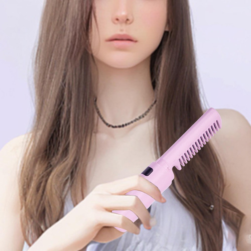 Alisador De Pelo Inalámbrico Para Mujer, Peine Caliente,