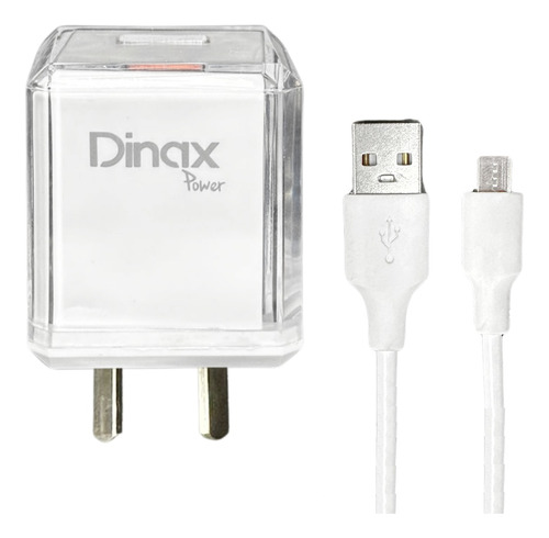 Cargador Usb 220v Cable Micro Usb Dinax Carga Rápida 5.1a 