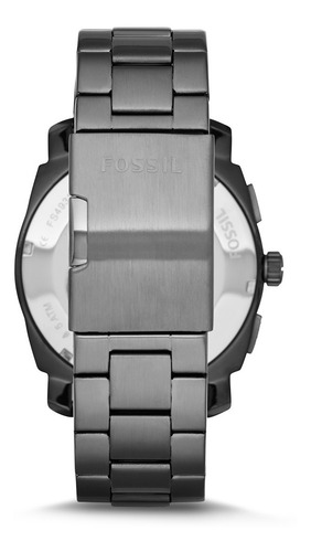 Imagen 5 de 9 de Reloj Caballero Fossil Fs4682 Color Negro De Acero