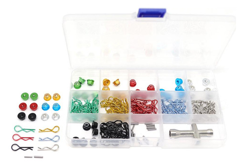 Rc Body Shell R Clips Pin En Estuche De Almacenamiento Para