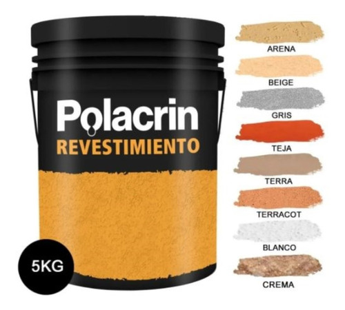 Revestimiento Acrilico Textura Media Int/ext Kg Polacrin 5