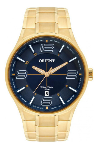 Relógio Orient Masculino Mgss1136d2kx Analógico Dourado 5atm