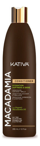 Kativa Acondicionador Macadamia Hidratación Y Brillo 355 Ml