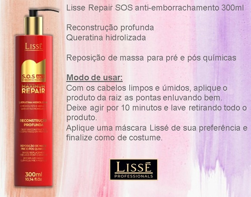 2 Máscaras Revigorante Pro To Day 2,5k + Sos 300ml Lissé