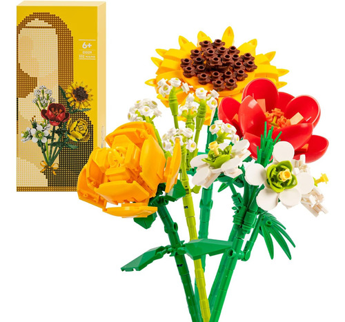 Flores Artificiales Decorativas Girasoles Lego Compatible