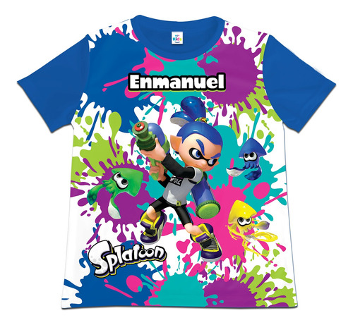 Franela Camisa Para Niño Y Niña Splatoon Calamar Poliester