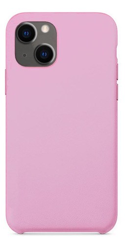 Protector Para iPhone 13 Simil Cuero Rosado