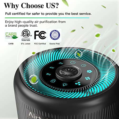 Purificador De Aire Airtok Hepa Para El Hogar Y El Dormitori