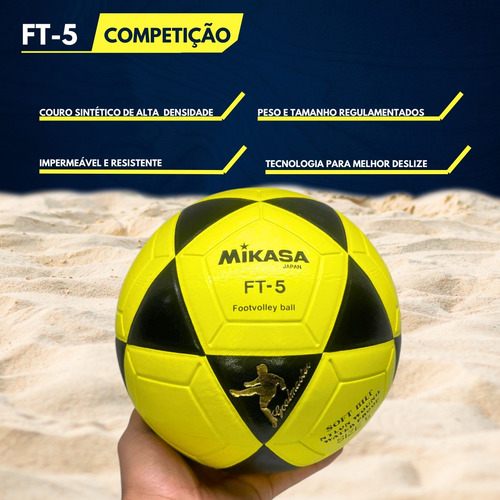 Bola Futevôlei Mikasa Ft5 Revenda Autorizada Selo Oficial