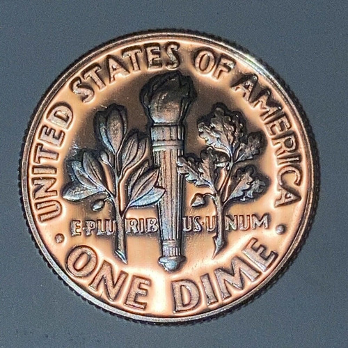 1960 P Roosevelt Dime Plata 10c Centavos Ms Antigua Proof A+ (Usado)