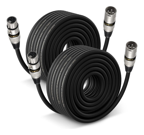 Cable Xlr Ebxya De 50 Pies, Paquete De 2, Cable Dmx Balancea