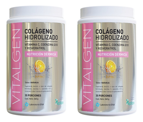 Combo X2 Vitalgen Colágeno Hidrolizado En Polvo 750g Ena