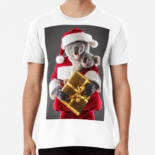 Remera Lindo Oso Koala Navideño Disfrazado De Papá Noel, Beb