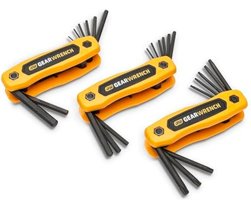 Gearwrench Juego De Llaves Hexagonales Plegables Sae/metric. Color Cromado