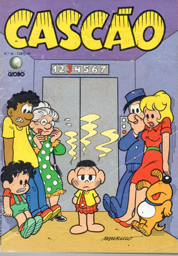 Cascão N° 38 - 36 Páginas - Em Português - Editora Globo - Formato 13 X 19 - Capa Mole - 1988 - Bonellihq Cx177 E23