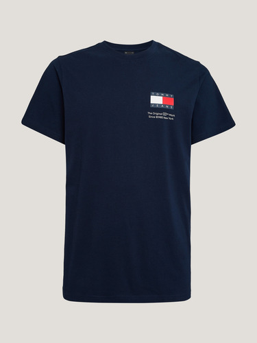 Polera Essential Con Logo Azul Tommy Hilfiger