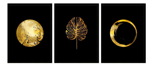 Kit de 3 marcos decorativos en forma de pan de oro con marco, 48 x 63