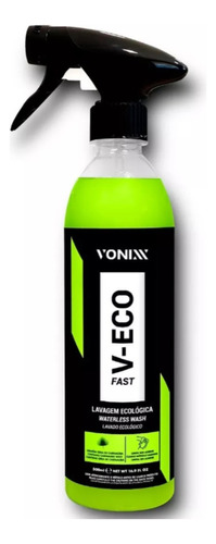 Champú Vonixx para vehículos Vonixx Champú de limpieza en seco, ecológico, V-eco, lavado en seco, en botella de 500 ml con aroma a vainilla