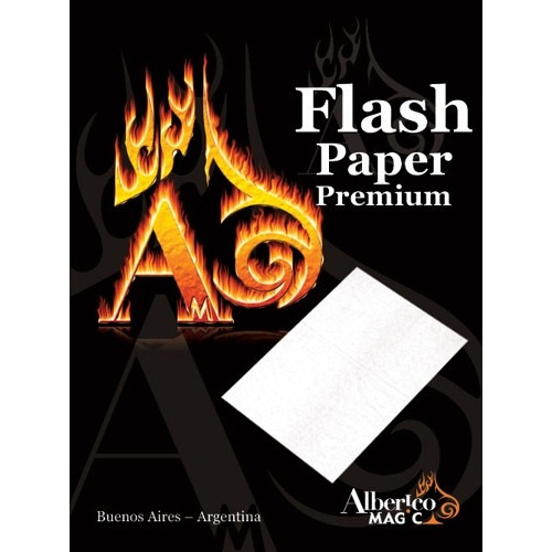 5 Hojas Papel Flash Magia Truco Fuego / Alberico Magic
