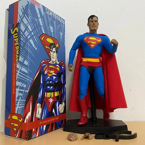 Estátua Superman Clássico Action Figure Boneco Homem De Aço