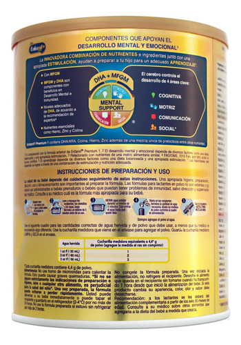Formula Infantil Enfamil Premium Etapa 1 De 0-6 Meses X 800g